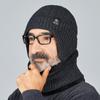 Touca de Inverno para Homens de Meia-Idade e Idosos, Forrada com Lã Quente, Espessa, com Protetores de Orelha, Pai, Avô, Gorro de Lã Tricotado