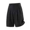 Pantalones Cortos de Diseño Plisado de Corte Holgado para Hombre, Nuevos Pantalones Casuales de Primavera/Verano, Estilo Japonés Retro, Pantalones Versátiles de Seis Puntos