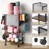 Estante para Guardar Esterillas de Yoga Gimnasio en Casa Equipo de Ejercicio Esterilla de Yoga Soporte para Mancuernas Rack para Mancuernas Estante de Almacenamiento para Garaje