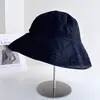 Chapéu de pescador de algodão lavado estilo Harajuku para todas as estações para mulheres, chapéu com tecido de proteção solar, chapéu bucket casual para o dia a dia, chapéu de sol versátil, moderno