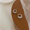Brincos Pequenos Quadrados de Zircônia Japoneses e Coreanos Luxo Acessível Simples Ins Estilo Cool Versátil Brincos da Moda Brincos Elegantes Personalizados