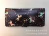 Billetera hecha a mano bolso de mano para mujer estampado nuevo PU tarjetero caricatura estilo étnico billetera floral