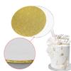 Base para bolo de assar redonda espaçador para bolo de aniversário 6 polegadas 8 polegadas 10 polegadas cartão de papel com borda dourada e prateada bandeja de comida