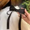 Pinza de Pelo con Cinta de Lazo Negra Tridimensional para Mujer Pinza de Resorte para la Parte Posterior de la Cabeza Tocado Elegante y Elegante para Medio Peinado