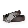 Cinturón para Hombre Casual de Negocios Doble Línea Hebilla Automática Cinturón Hebilla de Hierro Láser Cinturón para Pantalones Suministro Transfronterizo