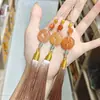 Direto da Fábrica Corrente de Contas de Cristal Obsidiana Natural Pingente de Celular Ágata Vermelha do Sul Anel Estilo Chinês Pingente