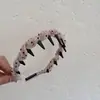 Diadema de lunares de alta gama estilo francés para mujer, nueva diadema de moda 2025 con corona alta para lavarse la cara, accesorio para el cabello tipo pasador