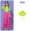 Trajes de Hip-Hop y Street Dance para Niños Ropa de Moda Disfraces de Jazz para Niñas Serie de Colores Dopamina Crop Top Ropa de Baile