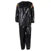 Traje de Sauna Plateado de PVC de Alta Densidad Ligero Transfronterizo Ropa Deportiva para Fitness Traje Inductor de Sudor