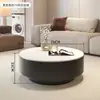 Mesa de Centro Redonda Minimalista em Pedra Sinterizada Sala de Estar Casa Apartamento Pequeno Moderna Simples Luxo Leve Sensação de Alto Padrão Mesa de Chá 2006 Novo Estilo