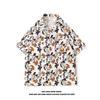 Camisa vintage floral estilo Hong Kong de manga corta con diseño estilo hawaiano tailandés Sense Duppies, elegante camisa holgada para hombres y mujeres