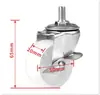 Venta Directa de Fábrica Rueda Giratoria Ligera 1.0 pulgada-3 pulgadas Muebles Rueda Blanca de PP Estante de Almacenamiento Rueda Silenciosa Rueda para Estante Industrial