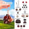 Chocalho de Casca de Fruta Natural Pingente de Bolsa Tecida de Planta Chaveiro de Fruta Artesanal Ornamento Curativo Estilo Floresta Presente Decorativo