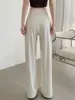 Calças Esportivas Retas Soltas Femininas Cintura Alta Caimento Emagrecedor Corrida Treino Yoga Pilates Fitness Casuais Longas