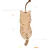 Marcadores de Madera con Forma de Gato Transfronterizos Marcadores de Madera Regalos Creativos de Cumpleaños de Gato para Maestros y Estudiantes Marcadores de Lectura