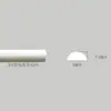 Tira decorativa de gesso linha de fundo de parede francesa linhas de parede quarto linhas decorativas europeias formato de linha fina plana pequena 2c