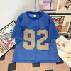 Camiseta de Verano de Malla Transpirable Estampada con Corte Redondo y Manga Corta para Hombre y Mujer, Silueta Holgada, Estilo Retro Americano, Jersey