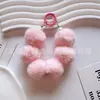 Nueva cadena colgante de pompón colorido de felpa, decoración para funda de teléfono, accesorio de anillo de resorte pintado creativo, decoración para bolso de mujer