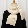 Bufanda de Punto de Color Sólido Estilo Coreano para Mujer Otoño e Invierno, Cálida y Linda para Estudiantes, Versátil para Parejas, Popular entre los Hombres