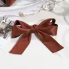 Amazon Moda Série Simples Marrom Presilha Bico de Pato Laço para Meninas Meio Preso Cabelo Grampo Decorativo Acessórios de Cabelo Atacado