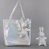 Nailon Impermeable Colorido Muñeco de Conejo Plegable Bolso de Negocios Supermercado Bolsa de Compras Plegable Bolsa de Almacenamiento Bolsa de Mano Venta al por Mayor