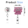 Hebilla retráctil de venta caliente para comercio exterior, fresa acrílica, mapache, clip giratorio médico para insignia, hebilla para etiqueta de nombre, venta al por mayor