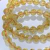 Venta caliente cristal de torre amarillo natural pulsera Asai amarillo cristal amarillo pulsera de cristal amarillo con purpurina roja joyeria de cristal de alta frecuencia al por mayor