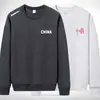 Moletom pesado de 300g com gola redonda, novo produto de outono, corte solto, espessado, gola alta, pulôver de manga longa, camisa básica casual e versátil