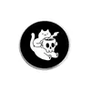 Taza de Café Cráneo de Gato Estilo Oscuro Broche de Dibujos Animados Insignia de Metal con Personalidad Pin de Decoración para Bolsas Ropa Accesorios