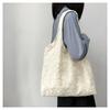 Bolsa de Lienzo Bordada Estilo Chino Bolso de Hombro Simple con Encaje Floral Bolso de Mano Bolso Tote Bolso Chaleco para Mujer Patrón de Flor de Cerezo para Mujer