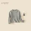 Coleção de outono para meninas: Camiseta de manga comprida estilo coreano, grau A, amiga da pele, adequada para bebês e crianças pequenas, nova blusa de primavera/outono