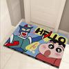 Felpudo pequeño con diseño de crayón de dibujos animados para el hogar, para dormitorio, baño, absorbente y antideslizante