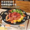 Sartén antiadherente portátil para exteriores, estilo coreano, trípode para barbacoa, casete para acampar, sartén redonda para teppanyaki, venta al por mayor