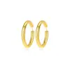 Brincos de Aço Inoxidável Fecho Aberto Pino para Furo na Orelha Anel Ouro 18k Ouro Brincos de Moda de Alta Qualidade Masculinos e Femininos