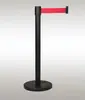 Poste retráctil con cinta para fila, barandilla de acero inoxidable para banco, poste de advertencia guardacarril de un metro