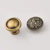 Maçaneta de Liga de Zinco Antiga de Furo Único, Maçaneta Simples Antiga para Porta de Guarda-Roupa, Maçaneta de Bronze para Gaveta, Guarda-Roupa, Armário
