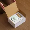 Cuenco de Cerámica para Matcha Set de Matcha Set de Matcha de Cuatro Piezas Cuenco de Matcha Estilo Japonés con Pico Soporte para Batidor de Té
