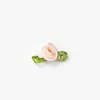 Cinta de Satén Hojosa Creativa Flor de Cinta Pequeña Rosa Hecha a Mano Accesorios para Pasador de Pelo Ropa Interior Ropa Venta al por Mayor en Stock