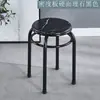 Silla taburete redondo de hogar para adultos a la moda, juego creativo de taburetes de metal para mesa de comedor, banco de madera maciza, taburete redondo engrosado
