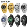 Reloj Digital Sanda Pantalla Dual Sincronizada Multifuncional para Hombre Octagonal Cuenta Regresiva Luminoso 3376