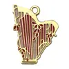 Instrumento Musical Temático de Plantas Coloridas Arpa Guitarra Violonchelo Aleación Esmalte Accesorios para Joyería DIY Colgante para Llavero Adorno
