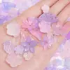 Acrílico Escarchado Gelatina Dos Tonos Moño Pieza Redonda Accesorios DIY Pulsera de Cuentas Hecha a Mano Accesorios para Collar