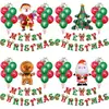 Conjunto Simples de Bolas de Natal Papai Noel Rindo Boneco de Neve Rena Estampado Arranjo de Decoração de Festa