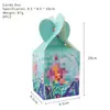 Caja de dulces con estampado de dibujos animados para decoración de fiestas infantiles, caja de refrigerios, caja de embalaje variada, caja de manzana, 6 piezas
