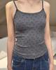 Camisola BM Wind Flat Double Bow gris oscuro con cuello de encaje para mujer, base interior ajustada