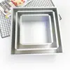 Forma quadrada de fundo removível de liga de alumínio anodizado 6 8 10 polegadas Qi Feng forma de bolo ferramenta de panificação