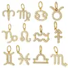 Amazon Caliente Doce Constelaciones DIY Acero Inoxidable Europeo y Americano Lujo Ligero Simple Moda Micro Diamante Accesorios Al Por Mayor