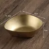 Tazón vintage de acero inoxidable para snacks, tazón para condimentos de hot pot, tazón de cena de forma irregular, tazón para papas fritas y kimchi, plato para platillos fríos, tazón para salsa para mojar