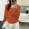 Suéter de punto falso de dos piezas para mujer, nuevo diseño de otoño 2026, corte holgado, adelgazante, jersey, manga larga, suéter ligero