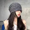 Chapéu Turban Celebridade da Internet para Cabeça Grande Estilo Japonês Retro Chapéu Elástico Empilhado Feminino Primavera & Outono Chapéu Baotou Solto Versátil Chapéu para Frio Tendência